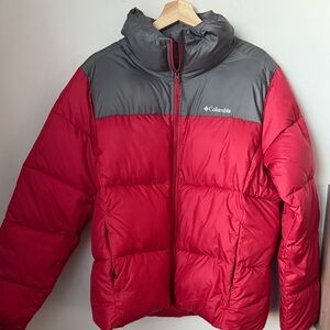Columbia Red and Gray Puffer Jacket Size XL